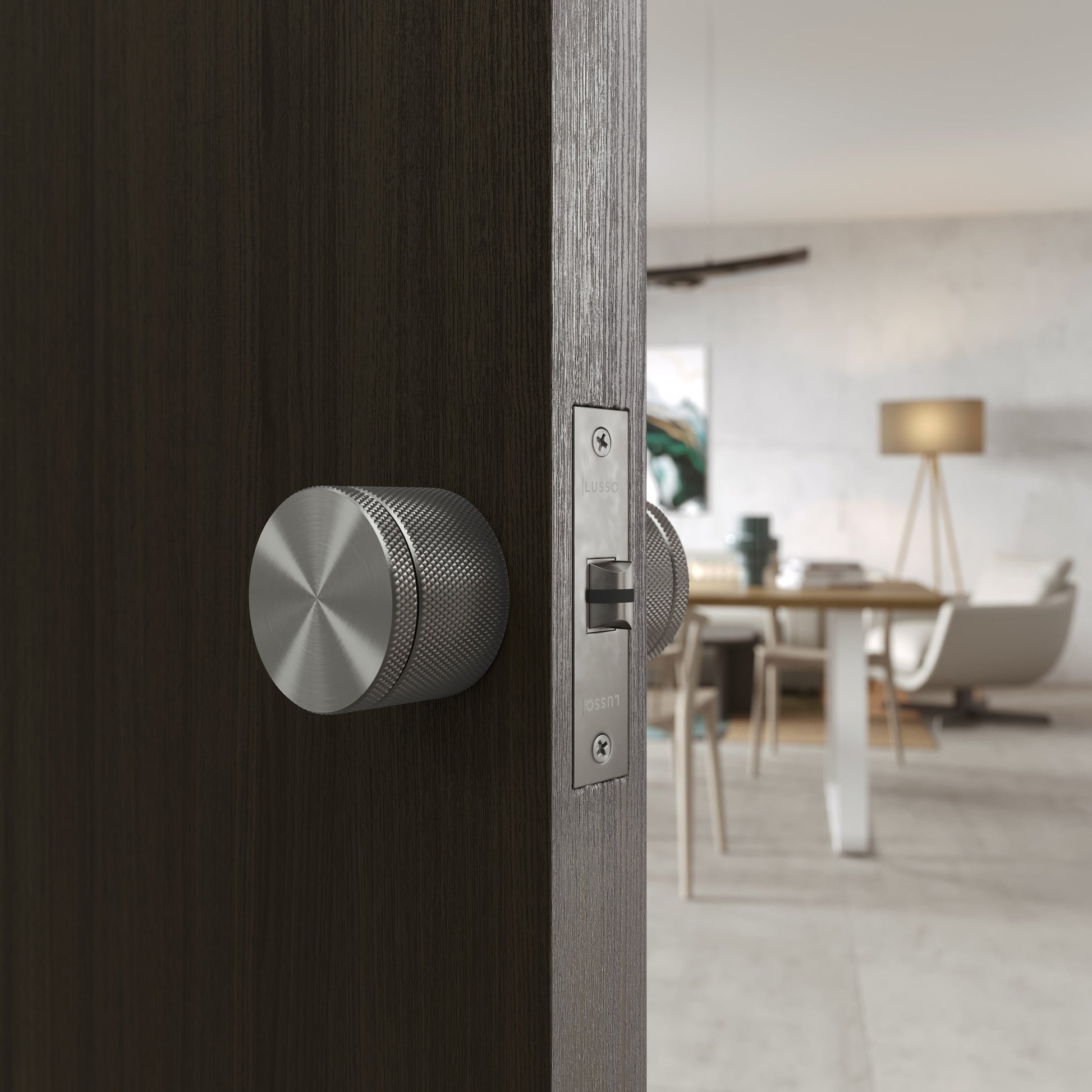 Spectre Knurled Brushed Stainless Internal Door Handles