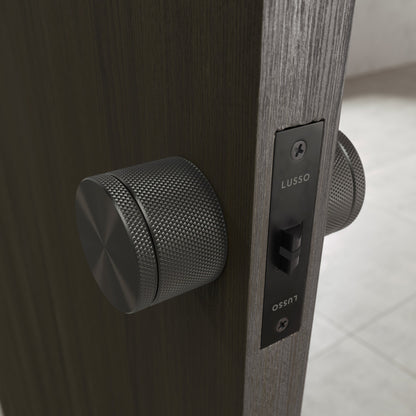 Spectre Knurled Privacy Gunmetal Internal Door Handle