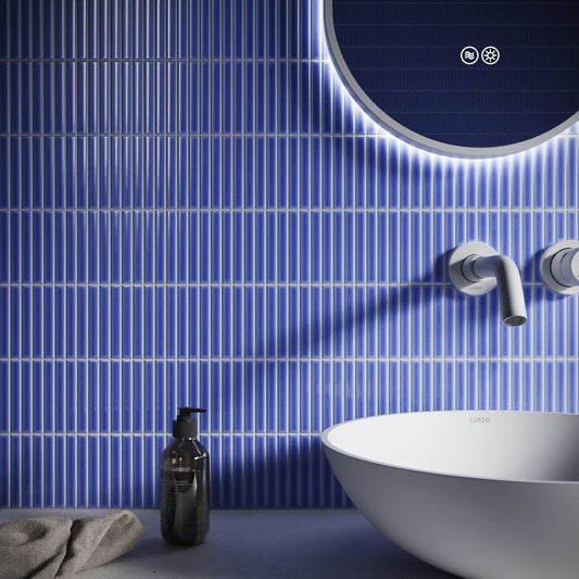 Stick Mosaic Azure Dream Blue Glazed Porcelain Wall Tile