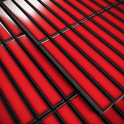 Stick Mosaic Ruby Spark Red Glazed Porcelain Wall Tile