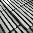 Stick Mosaic Silver Mist Grey Glazed Porcelain Wall Tile 282 x 294mm
