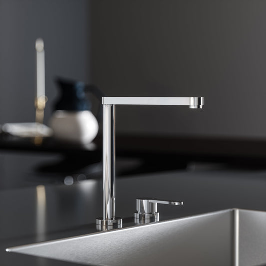 Tempo 2 Hole Chrome Kitchen Tap with Swivel Spout