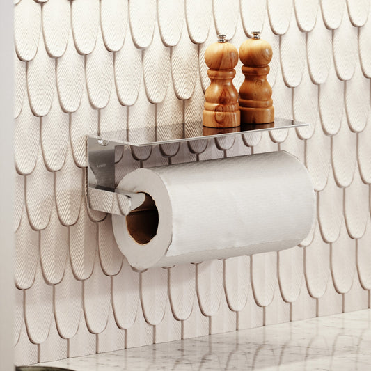 Tempo Chrome Wall Mounted Kitchen Roll Holder