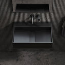 Thinn Matte Black Wall Mounted Basin 600mm
