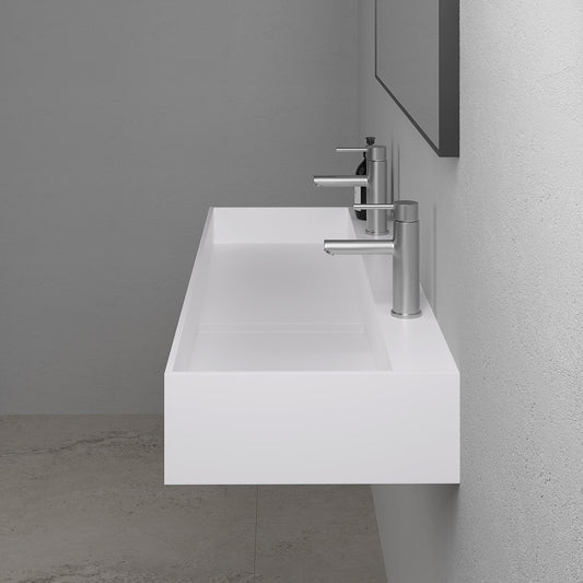 Thinn Wall Hung Double Stone Basin 1200mm