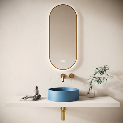 Tondo Azure Concrete Countertop Basin 390mm