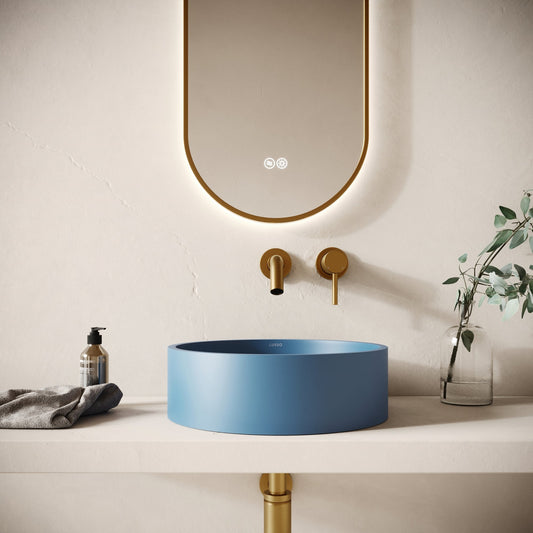 Tondo Azure Concrete Countertop Basin 390mm