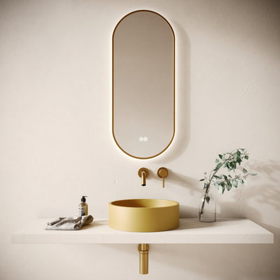 Tondo Saffron Concrete Countertop Basin 390mm