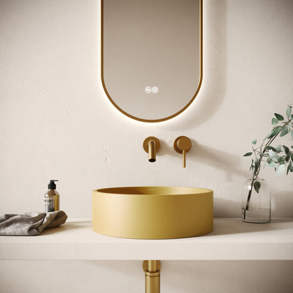 Tondo Saffron Concrete Countertop Basin 390mm