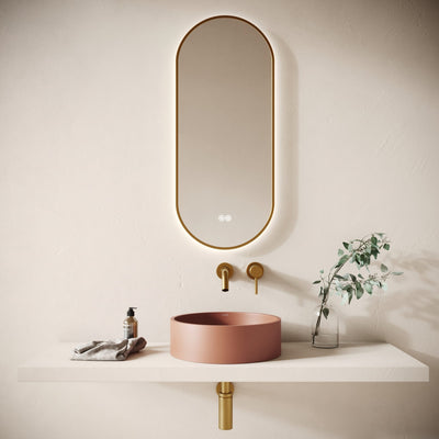 Tondo Terracotta Concrete Countertop Basin 390mm