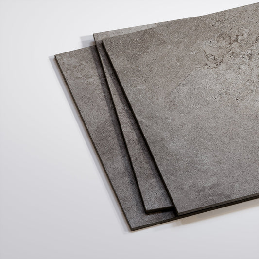 Torino Nero True Limestone Porcelain Wall or Floor Tile 600 x 600mm