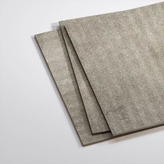 Torino Taupe True Limestone Chevron Porcelain Wall or Floor Tile 600 x 600mm