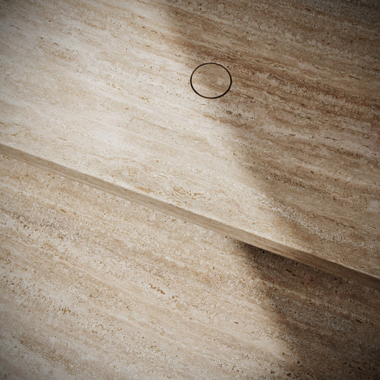 Levitare Travertine Ultra Thin Wall Mounted Basin 1200mm (Offset Waste)