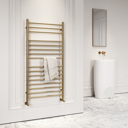 Tubo Brushed Gold Designer Radiator