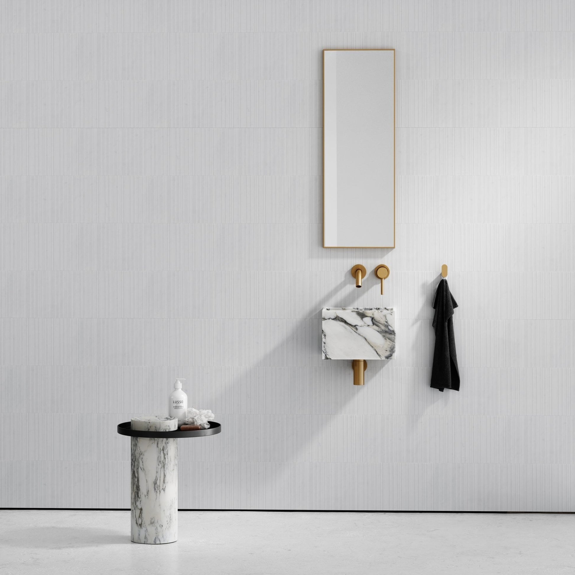 Tucci Arabescato Marble Wall Hung Basin 300mm