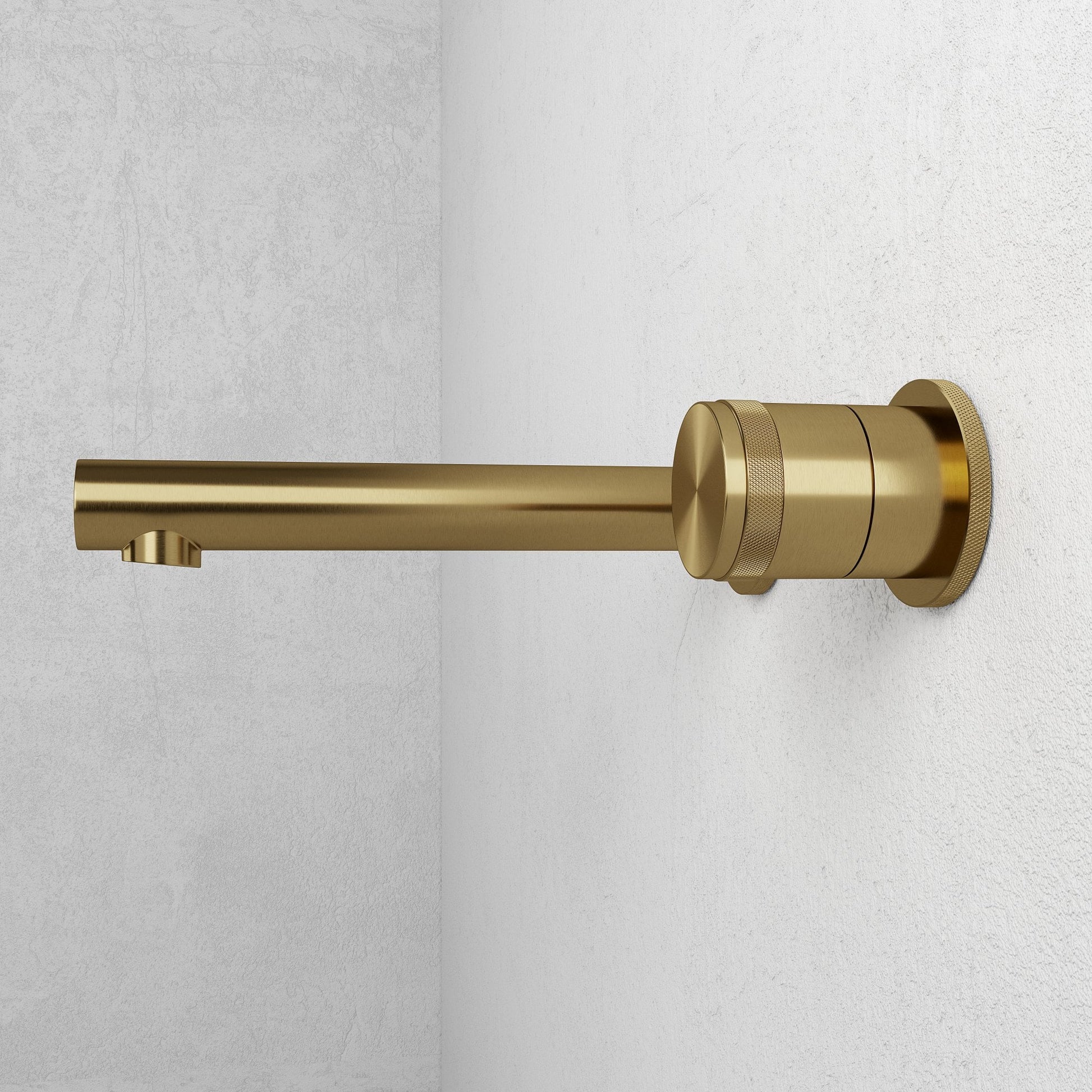 Urban Brushed Gold Wall Mounted Bath Mixer Tap