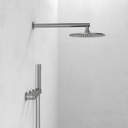 Urban Brushed Stainless Thermostatic Shower with Handheld Shower