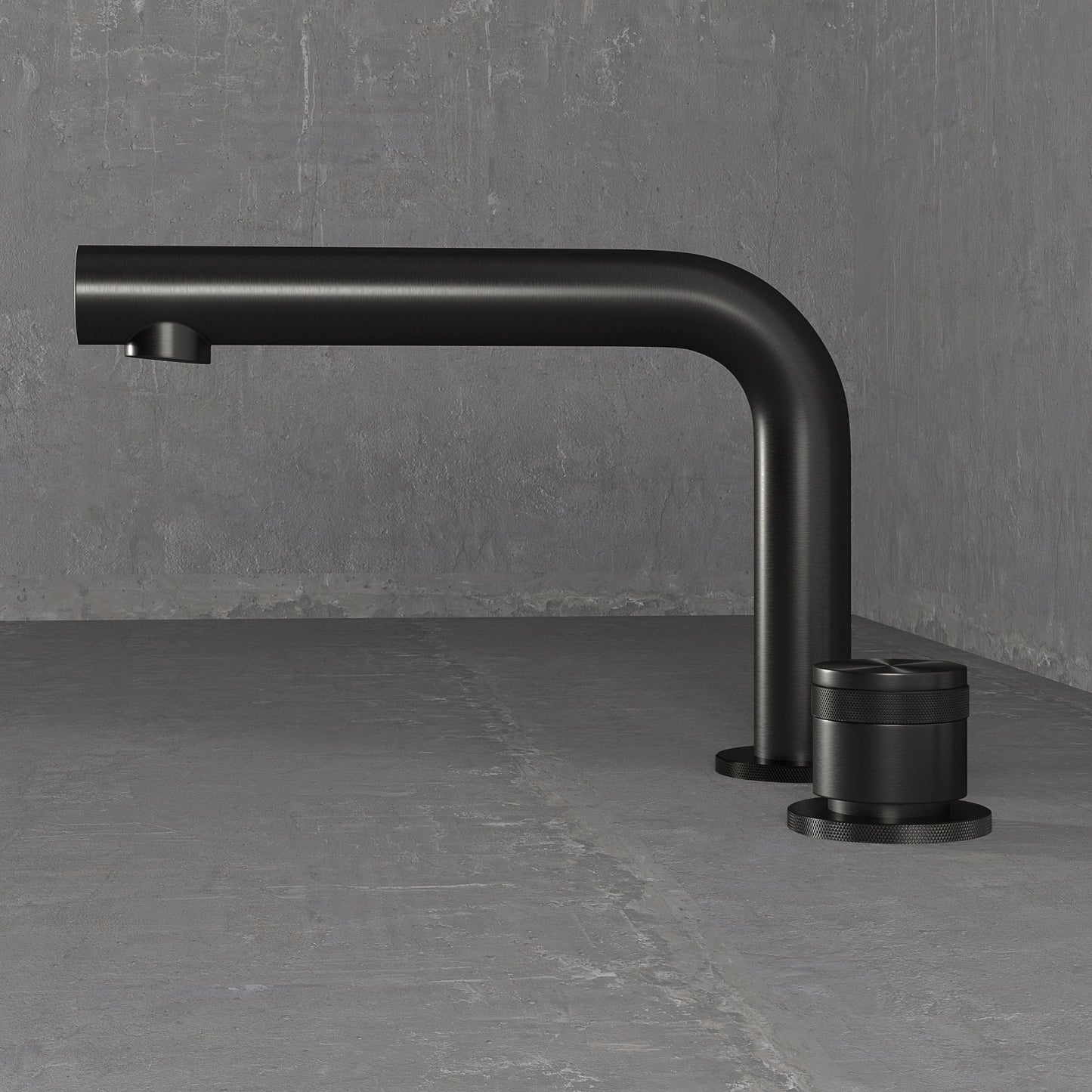 Urban Gunmetal Black Deck Mounted Bath Mixer Tap