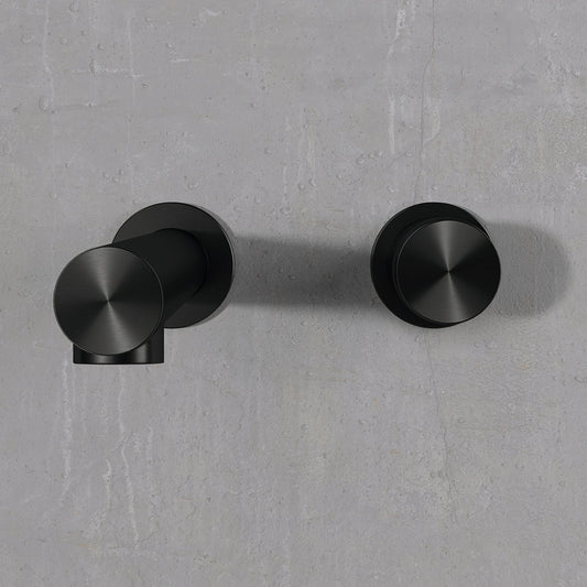 Urban Gunmetal Black Wall Mounted Bath Mixer Tap