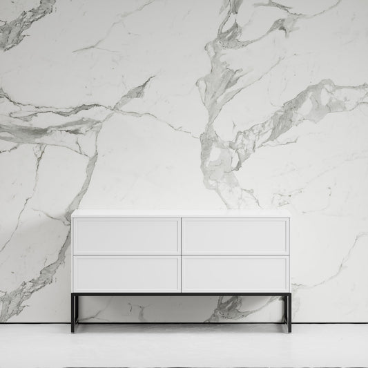 Vanita Matte White Freestanding Bathroom Vanity 1400mm