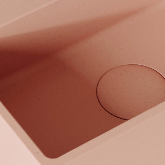 Vasel Blush Concrete Wall Hung Basin 300mm