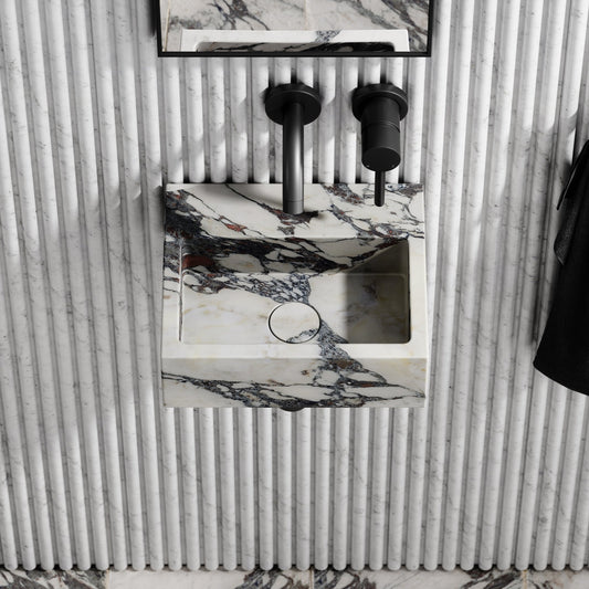 Vasel Calacatta Viola Marble Wall Hung Basin 300mm