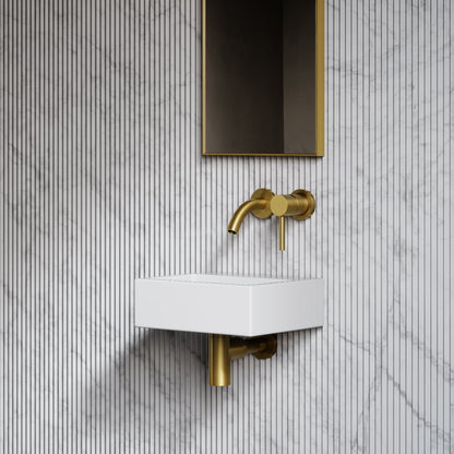 Vasel White Wall Hung Micro Basin 300mm