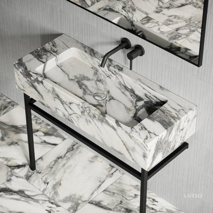 Vernante Arabescato Marble Vanity Unit 1000mm