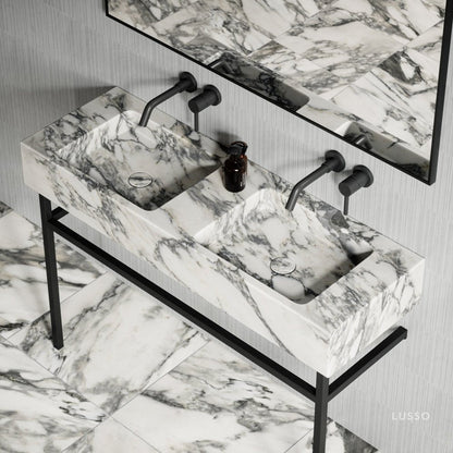 Vernante Arabescato Marble Vanity Unit 1200mm