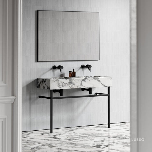 Vernante Arabescato Marble Vanity Unit 1200mm