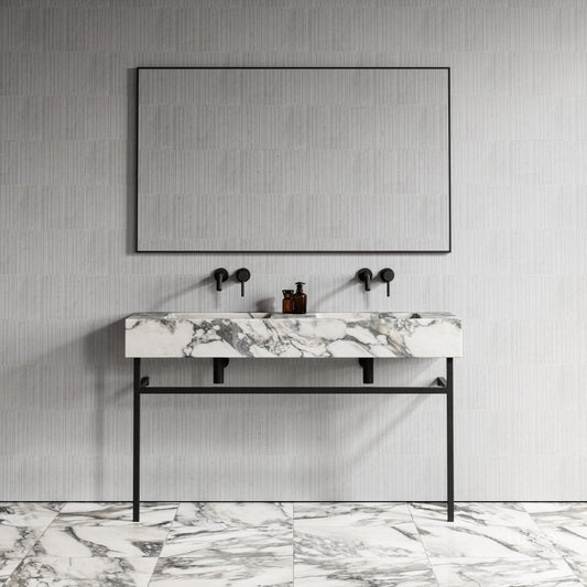 Vernante Arabescato Marble Vanity Unit 1400mm