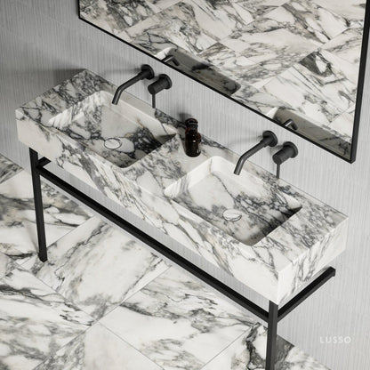 Vernante Arabescato Marble Vanity Unit 1400mm