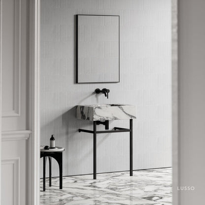 Vernante Arabescato Marble Vanity Unit 600mm