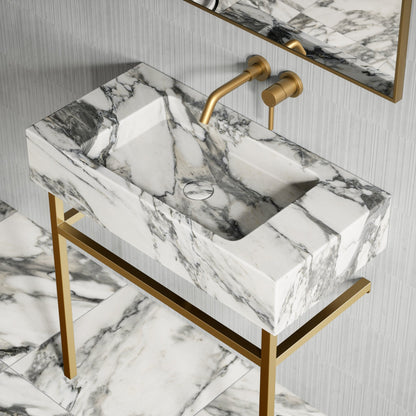 Vernante Arabescato Marble Vanity Unit with 800mm