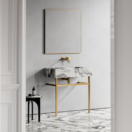 Vernante Arabescato Marble Vanity Unit with 800mm