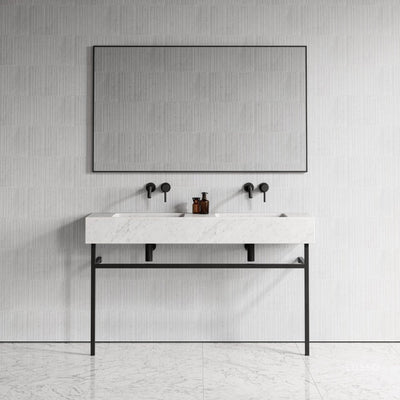 Vernante Carrara Marble Vanity Unit 1400mm