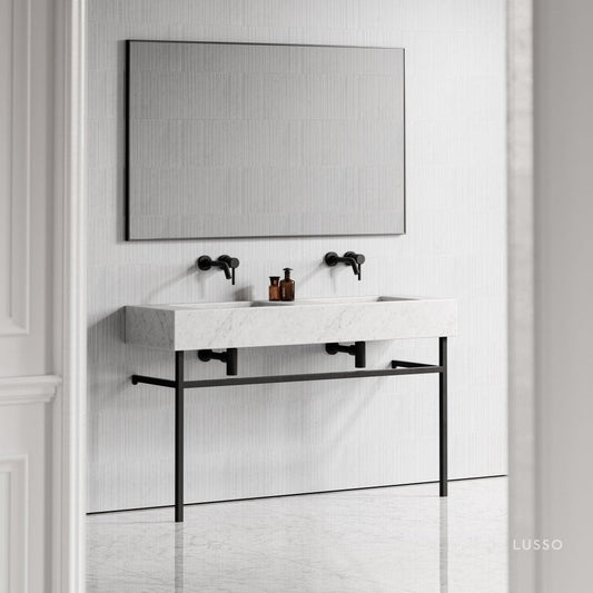 Vernante Carrara Marble Vanity Unit 1400mm