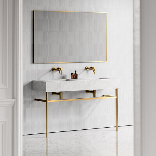 Vernante Carrara Marble Vanity Unit 1400mm