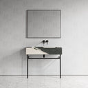 Vernante Panda Marble Matte Black Vanity Unit 1000mm