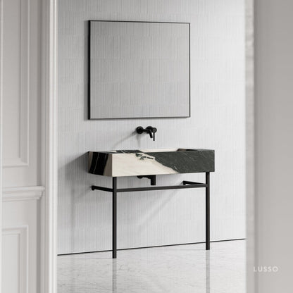 Vernante Panda Marble Vanity Unit 1000mm