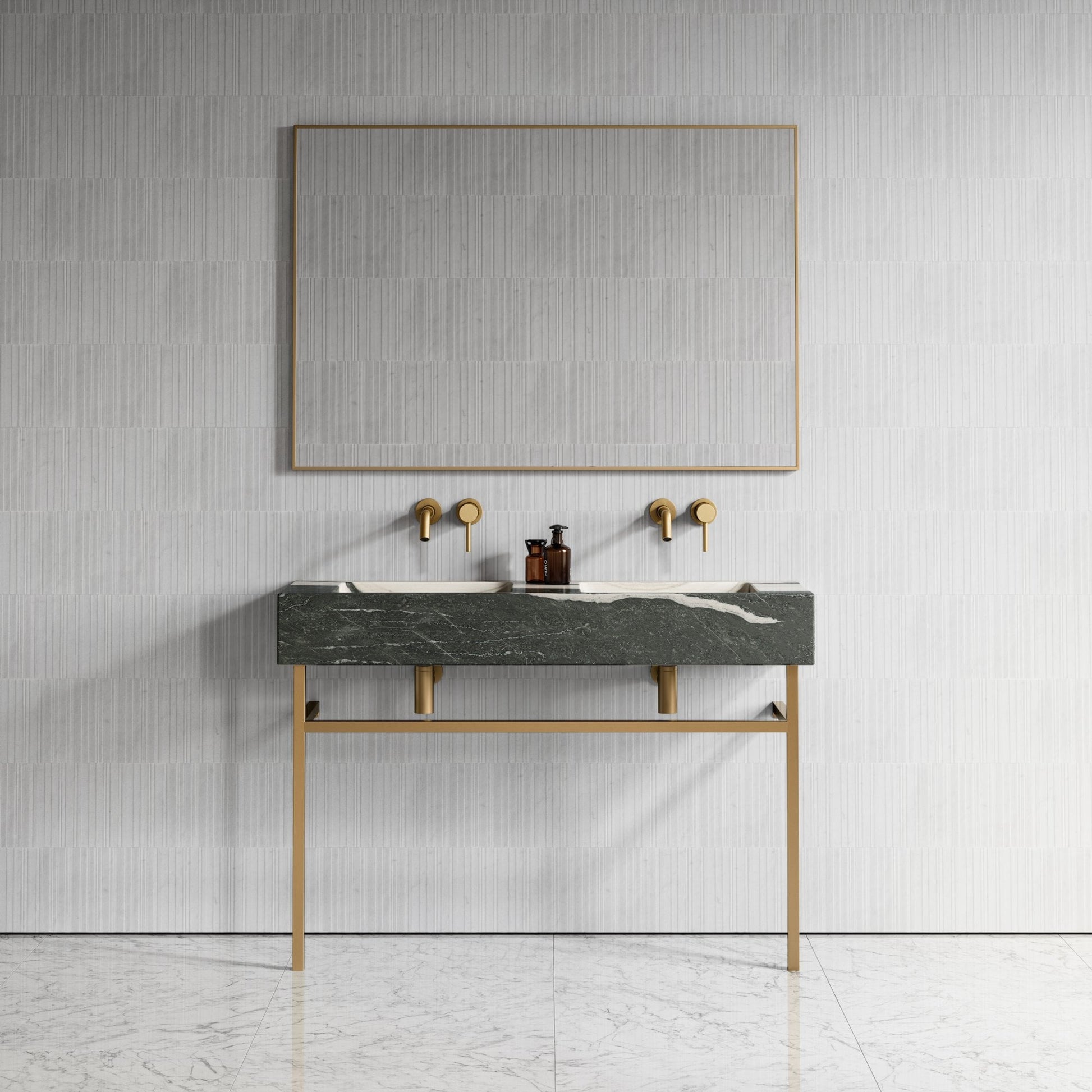 Vernante Panda Marble Vanity Unit 1200mm