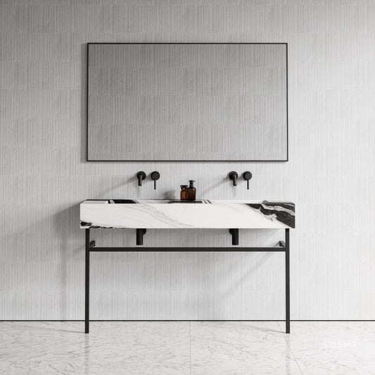 Vernante Panda Marble Vanity Unit 1400mm