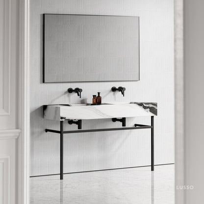 Vernante Panda Marble Vanity Unit 1400mm