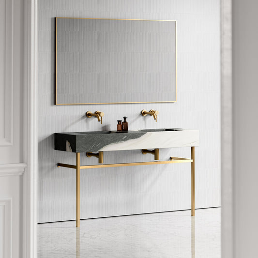 Vernante Panda Marble Vanity Unit 1400mm