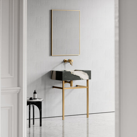 Vernante Panda Marble Vanity Unit 600mm