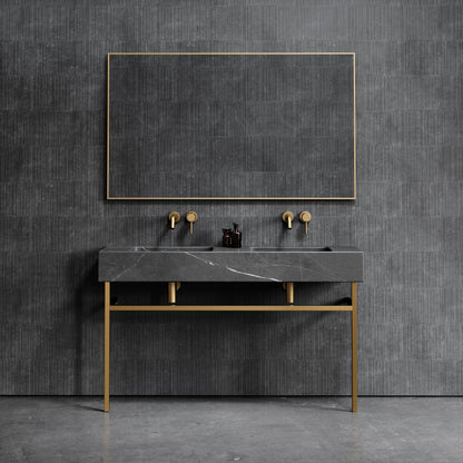 Vernante Pietra Grey Marble Vanity Unit 1400mm