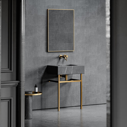 Vernante Pietra Grey Marble Vanity Unit 600mm