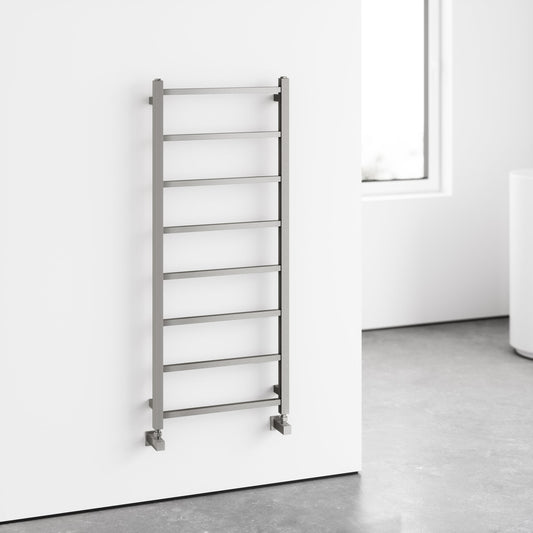 Vertigo Brushed Stainless Designer Towel Radiator 1200mm