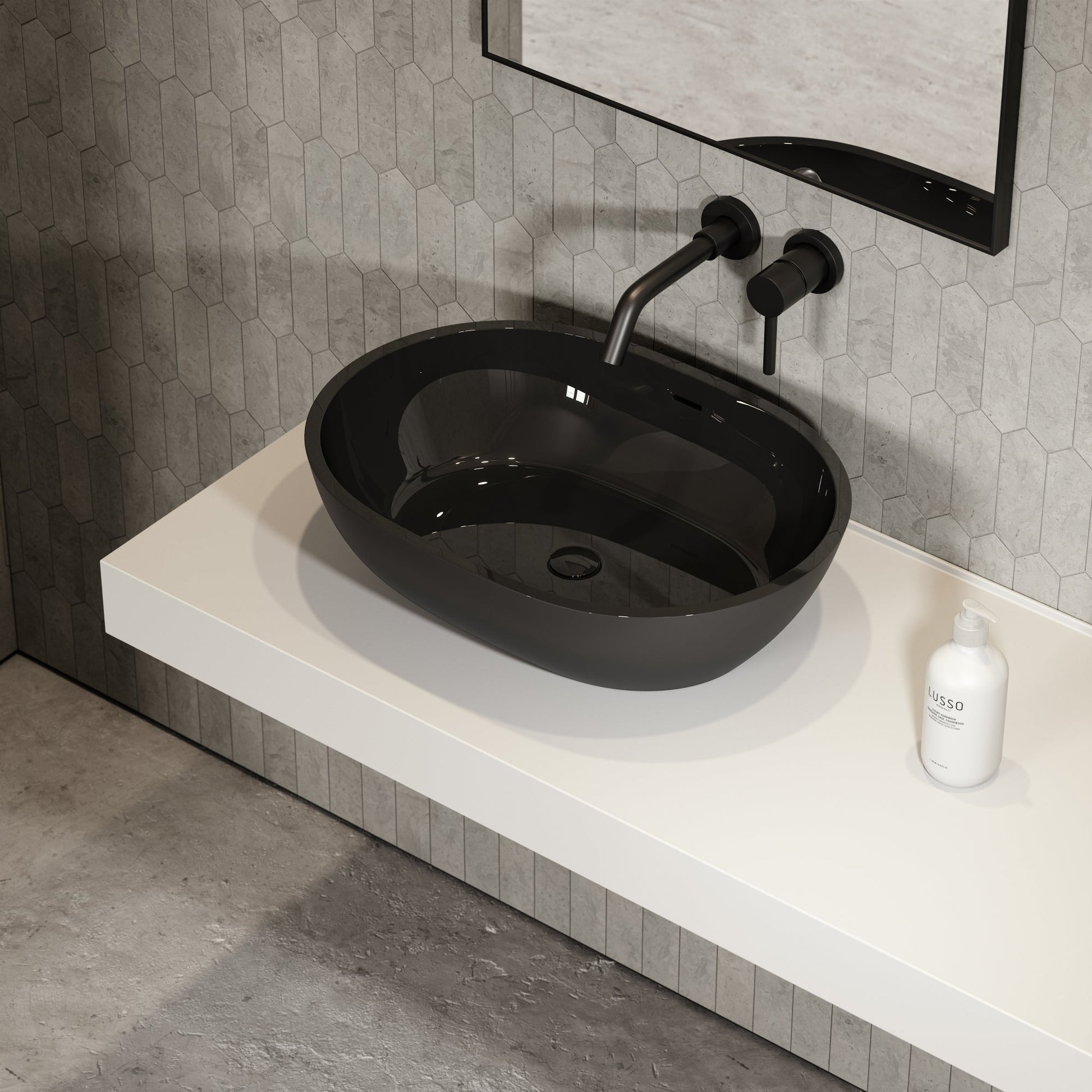 Vetrina Black Countertop Stone Basin 550mm
