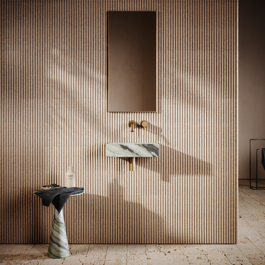 Via Jade Green Wall Hung Basin 400mm